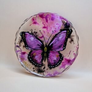 Dessous de Bouteille papillon rose