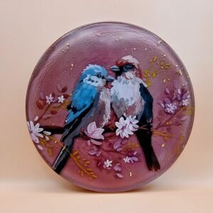dessous de plat - duo oiseaux