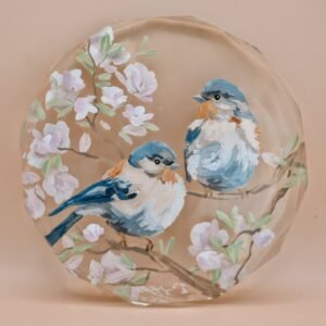 Dessous de Bouteille duo d'oiseaux 2