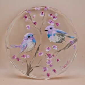 Dessous de Bouteille duo d'oiseaux 1